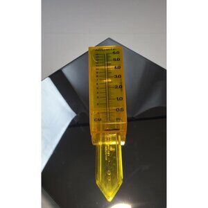Acurite Rain Gauge Acrylic Measuring Tool Yard Garden 6'' Yellow